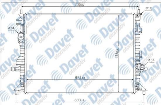 16-1946B Su Radyatoru Brazing Ford Focus A-T 2018-